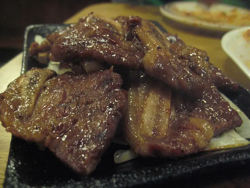 Korean barbecue marinated beef short ribs