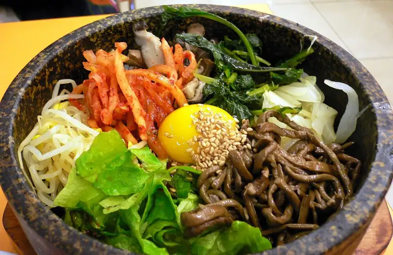 Jeonju bibimbap · brass bowl or stone pot