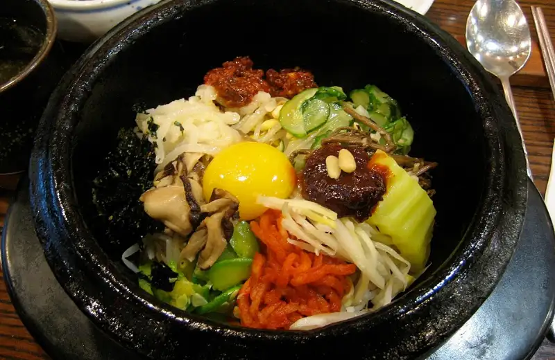 Jeonju bibimbap · brass bowl or stone pot