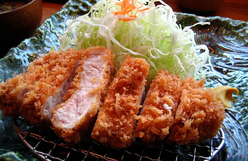 Smoked aged pork loin katsu set