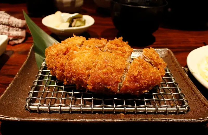 Smoked aged pork loin katsu set