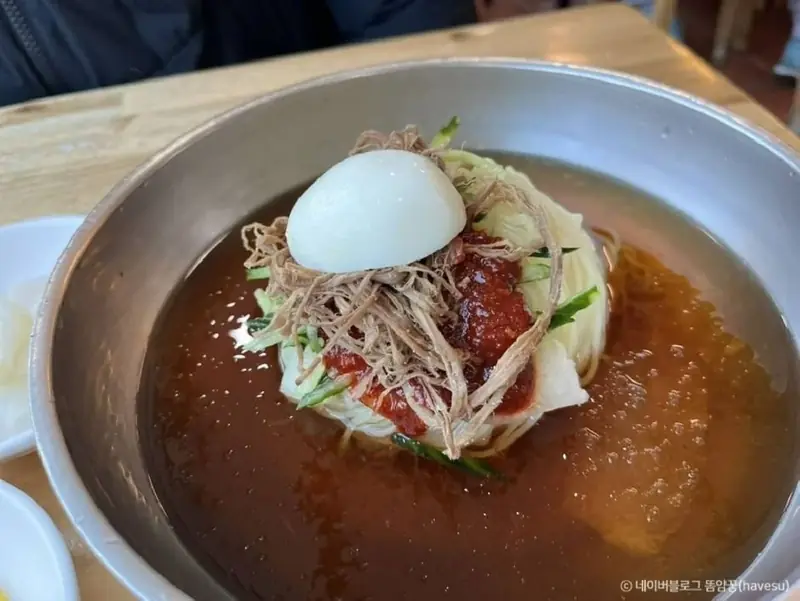 Milmyeon · chilled wheat noodles at Haeundae Gaya Milmyeon